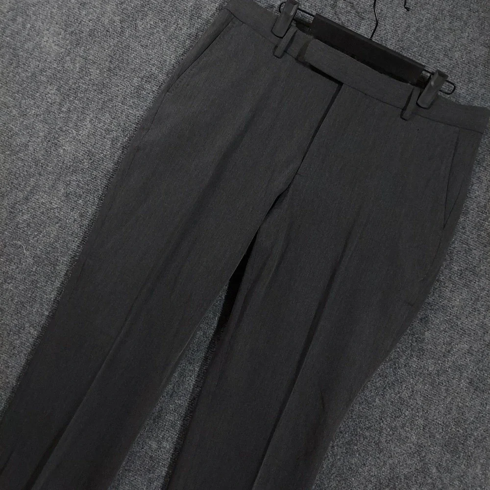 Polo Ralph Lauren Dress Pants Mens 33x30 Gray Stretch Flat Front Cuffed‎ Office